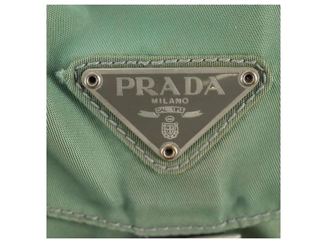 PRADA Rucksack aus Nylon Silber Hellgrün Auth 161541 - Ansicht 23