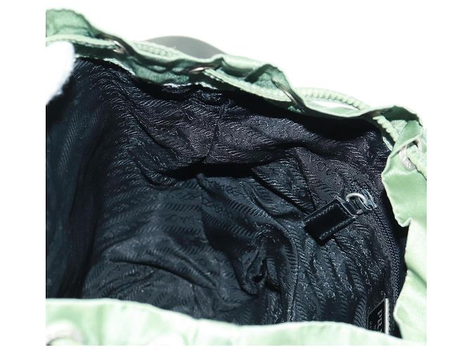 PRADA Rucksack aus Nylon Silber Hellgrün Auth 161541 - Ansicht 26