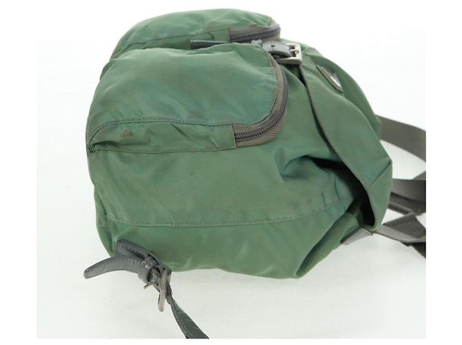 PRADA Rucksack aus Nylon Silber Hellgrün Auth 161541 - Ansicht 5