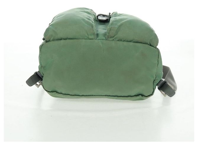 PRADA Rucksack aus Nylon Silber Hellgrün Auth 161541 - Ansicht 6