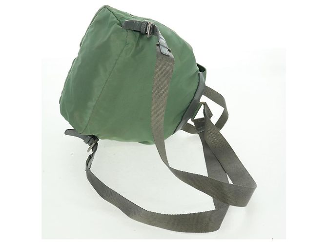 PRADA Rucksack aus Nylon Silber Hellgrün Auth 161541 - Ansicht 8