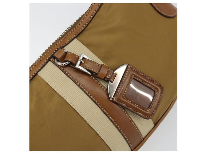 Borsa a Spalla PRADA Nylon Beige Argento Autentica 162978 - vista 18