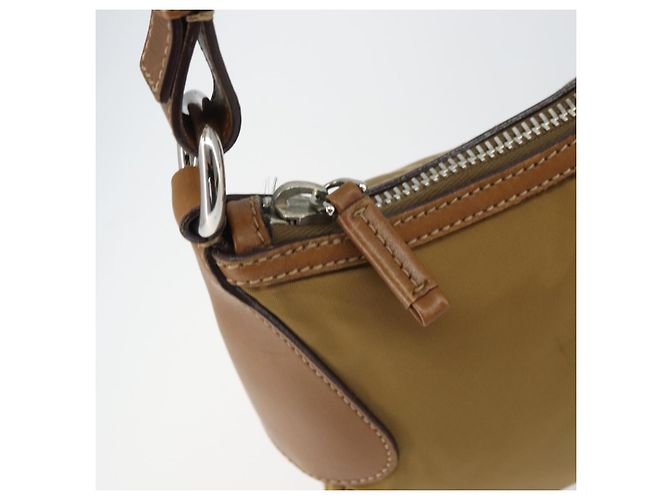Borsa a Spalla PRADA Nylon Beige Argento Autentica 162978 - vista 19