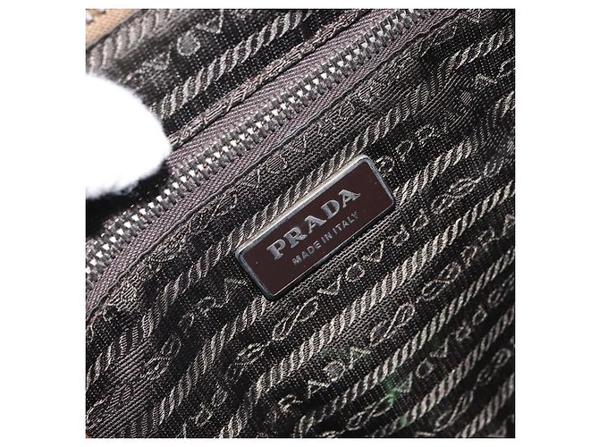 Borsa a Spalla PRADA Nylon Beige Argento Autentica 162978 - vista 20