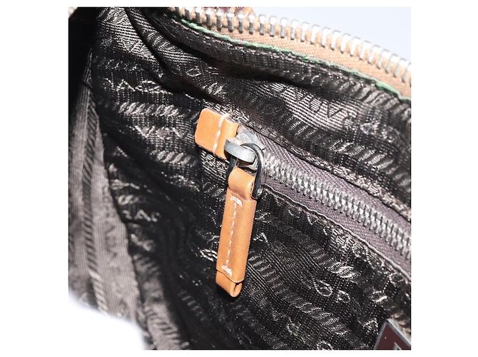 Borsa a Spalla PRADA Nylon Beige Argento Autentica 162978 - vista 23