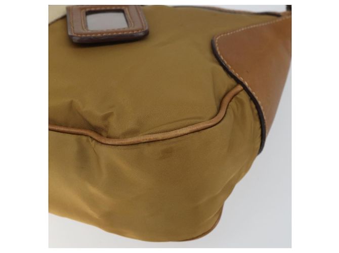 Borsa a Spalla PRADA Nylon Beige Argento Autentica 162978 - vista 9