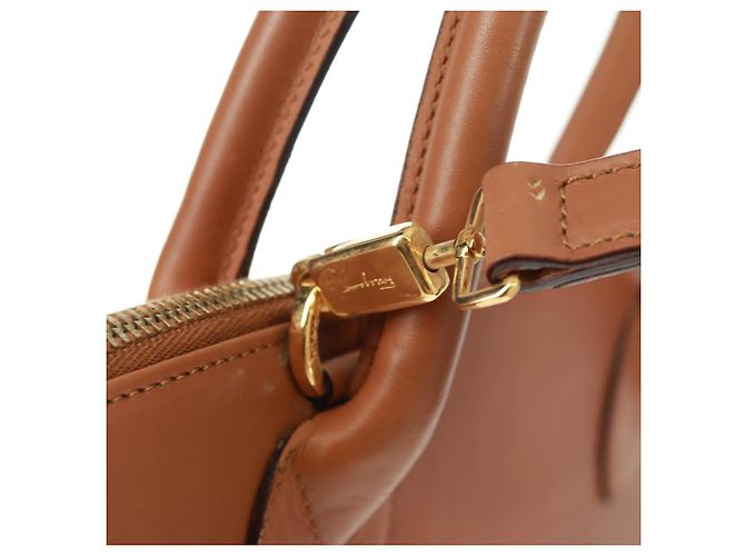 Borsa a mano in pelle Salvatore Ferragamo 2 in 1 marrone oro Auth 159378 - vista 10