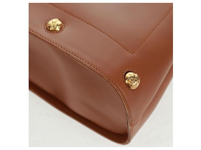 Borsa a mano in pelle Salvatore Ferragamo 2 in 1 marrone oro Auth 159378 - vista 17