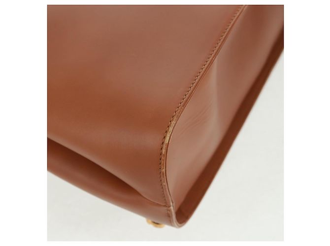 Borsa a mano in pelle Salvatore Ferragamo 2 in 1 marrone oro Auth 159378 - vista 18