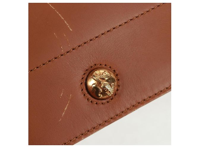 Borsa a mano in pelle Salvatore Ferragamo 2 in 1 marrone oro Auth 159378 - vista 20