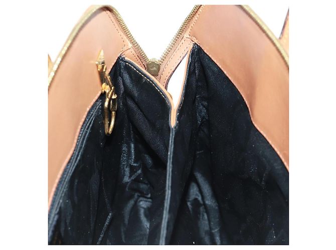 Borsa a mano in pelle Salvatore Ferragamo 2 in 1 marrone oro Auth 159378 - vista 26