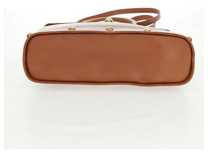 Borsa a mano in pelle Salvatore Ferragamo 2 in 1 marrone oro Auth 159378 - vista 6
