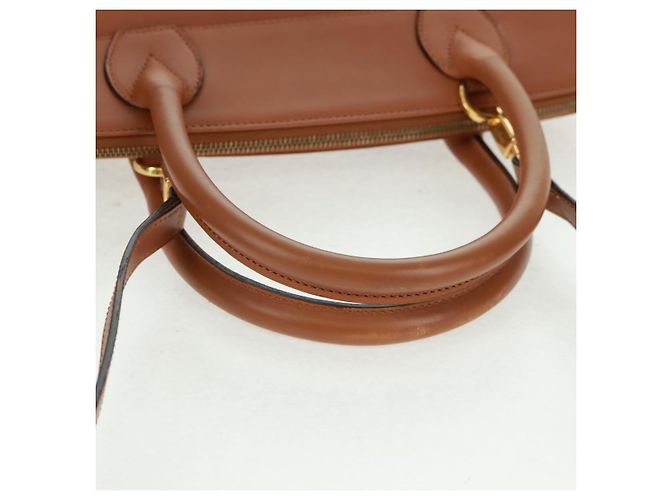 Borsa a mano in pelle Salvatore Ferragamo 2 in 1 marrone oro Auth 159378 - vista 8