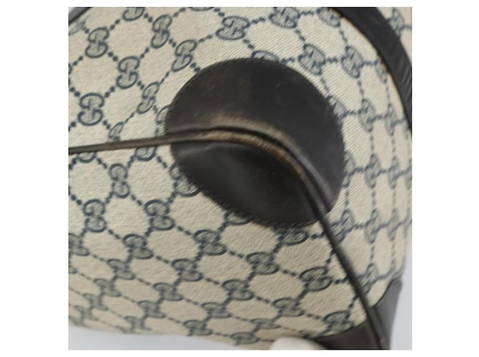 Gucci Borsa Boston GG Supreme in PVC Navy Gold Auth 162988 D'oro Blu navy - vista 16
