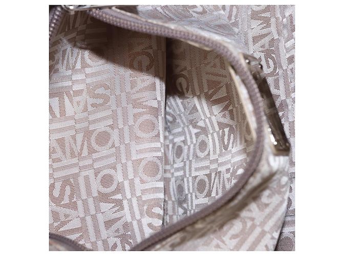 Salvatore Ferragamo Gancini Hand Bag Leather Champagne Gold Silver Auth 161013 Silvery Golden - view 22