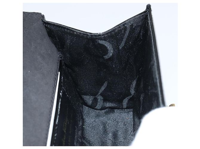 Borsa a spalla Gancini Salvatore Ferragamo in pelle verniciata nera e oro Auth 162253 - vista 18