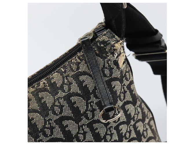 Borsa a Spalla in Tela Trotter Christian Dior Navy Argento Auth 160674 Blu navy - vista 10