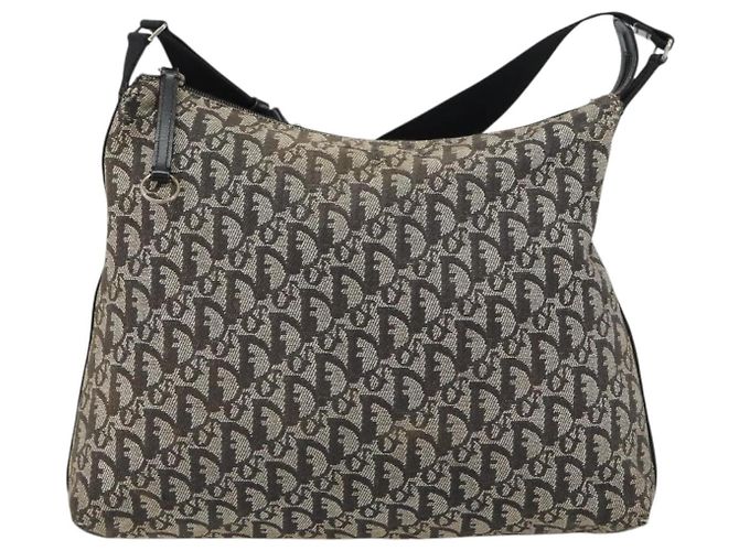 Borsa a Spalla in Tela Trotter Christian Dior Navy Argento Auth 160674 Blu navy - vista 13