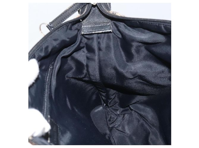 Borsa a Spalla in Tela Trotter Christian Dior Navy Argento Auth 160674 Blu navy - vista 19