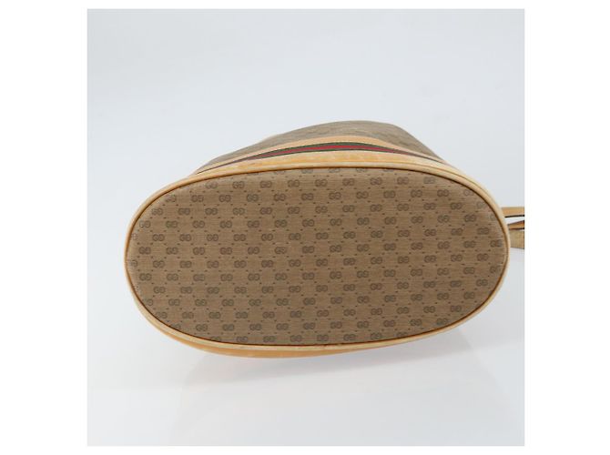 Borsa Sherry Line in PVC Beige Micro GG Supreme Web di GUCCI 001 58 4793 Auth 161752 D'oro - vista 5