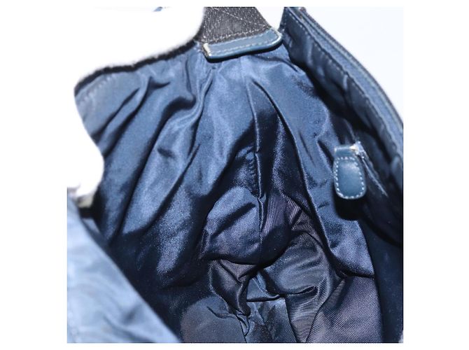 Borsa a Spalla in Tela Trotter Christian Dior Navy Argento Auth 160673 Blu navy - vista 21