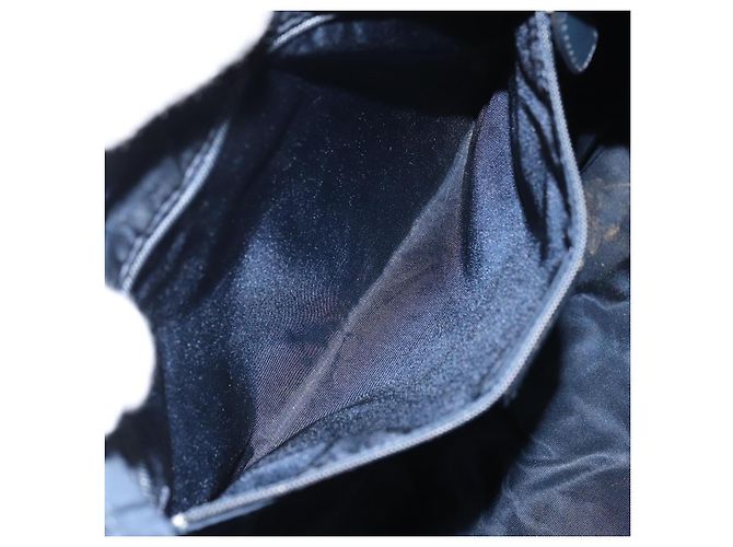 Borsa a Spalla in Tela Trotter Christian Dior Navy Argento Auth 160673 Blu navy - vista 23
