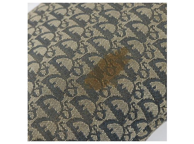Borsa a Spalla in Tela Trotter Christian Dior Navy Argento Auth 160673 Blu navy - vista 9