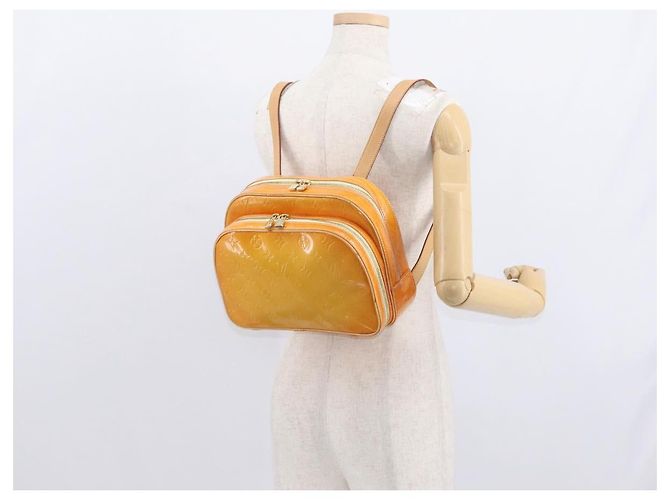 LOUIS VUITTON Zaino Marley Monogram Vernis Giallo M91040 LV Auth 160551 - vista 24
