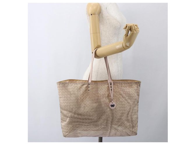 Bottega Veneta Sac Tote en Nylon Rose Authentique 161323 - vue 19