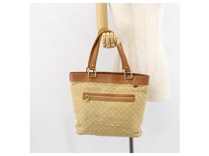 LOUIS VUITTON Borsa Tote Mini Lucille GM Monogram Beige M92683 LV Auth 161105 - vista 24