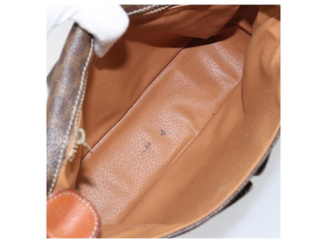 Céline Borsa a Spalla in Tela Macadam CELINE in Pelle PVC Marrone Oro Auth 161212 D'oro - vista 10