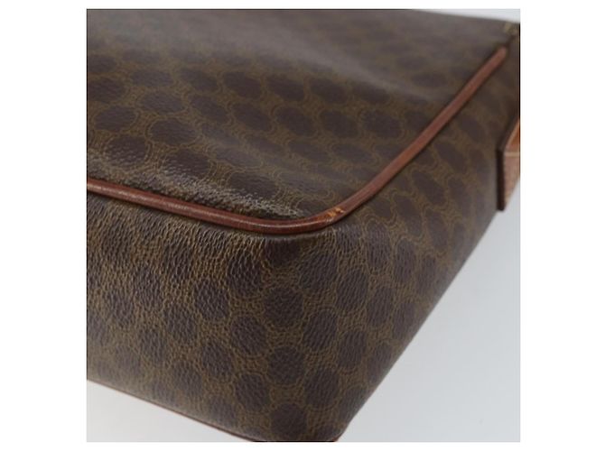 Céline Borsa a Spalla in Tela Macadam CELINE in Pelle PVC Marrone Oro Auth 161212 D'oro - vista 15