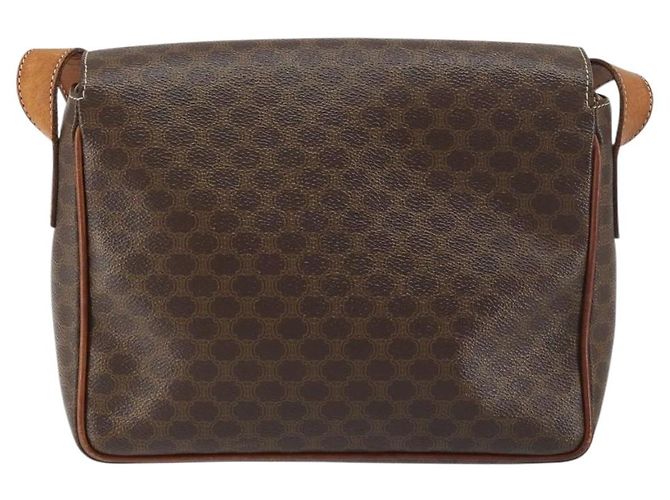 Céline Borsa a Spalla in Tela Macadam CELINE in Pelle PVC Marrone Oro Auth 161212 D'oro - vista 2