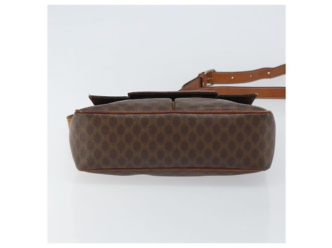 Céline Borsa a Spalla in Tela Macadam CELINE in Pelle PVC Marrone Oro Auth 161212 D'oro - vista 5