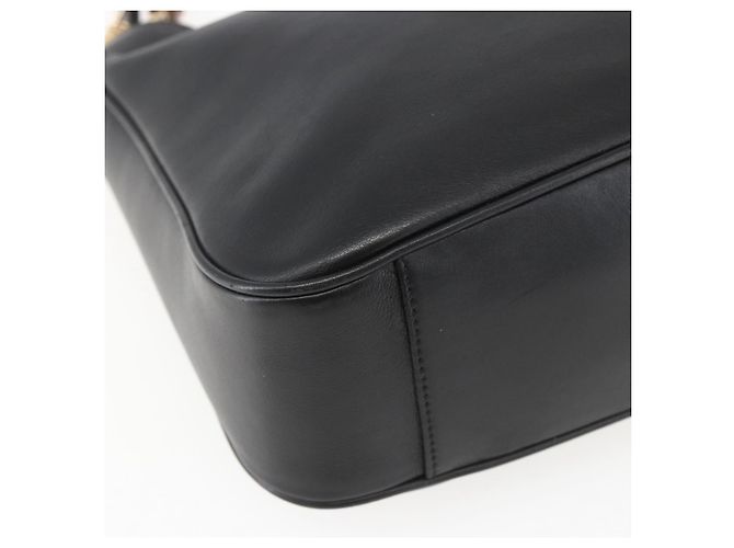 Borsa a mano in pelle Gucci Bamboo 2way Nera Oro 001 1638 Auth 159054 Nero D'oro - vista 15