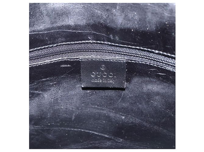 Borsa a mano in pelle Gucci Bamboo 2way Nera Oro 001 1638 Auth 159054 Nero D'oro - vista 18