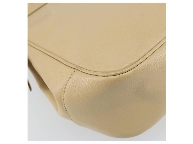 Borsa a Spalla Gancini in Pelle Beige Oro Auth 161430 di Salvatore Ferragamo - vista 16