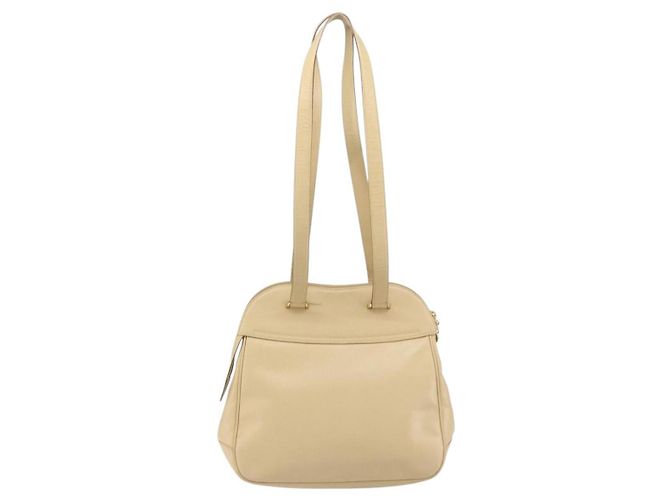 Borsa a Spalla Gancini in Pelle Beige Oro Auth 161430 di Salvatore Ferragamo - vista 2