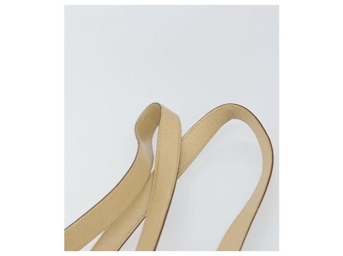 Borsa a Spalla Gancini in Pelle Beige Oro Auth 161430 di Salvatore Ferragamo - vista 8