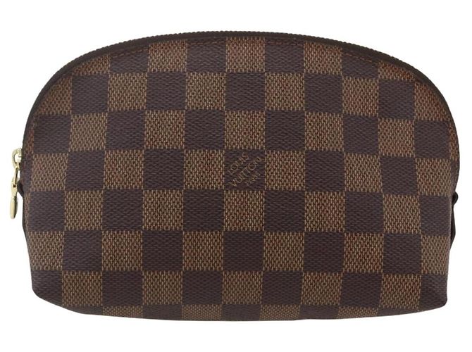LOUIS VUITTON Pochette Cosmetica PM Damier Ebene N47516 Auth LV 163008 - vista 13