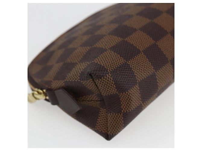 LOUIS VUITTON Pochette Cosmetica PM Damier Ebene N47516 Auth LV 163008 - vista 14