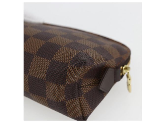 LOUIS VUITTON Pochette Cosmetica PM Damier Ebene N47516 Auth LV 163008 - vista 15
