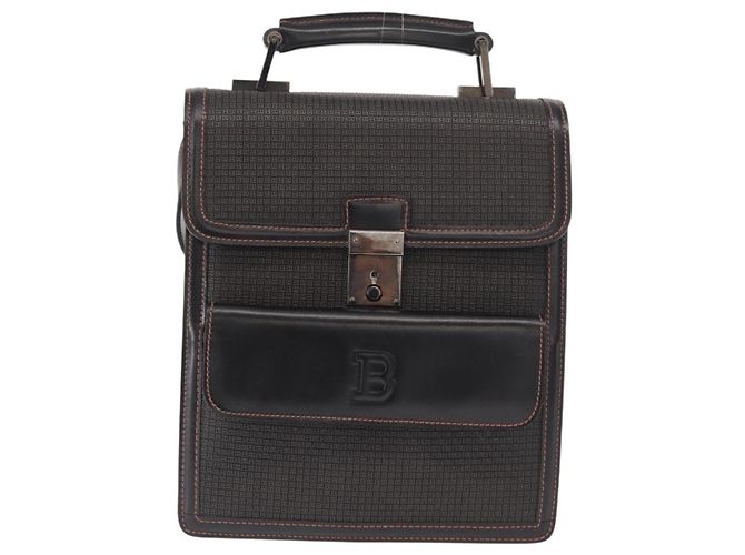 BALLY Borsa a Spalla in Pelle Nera Auth 160734 Nero - vista 13