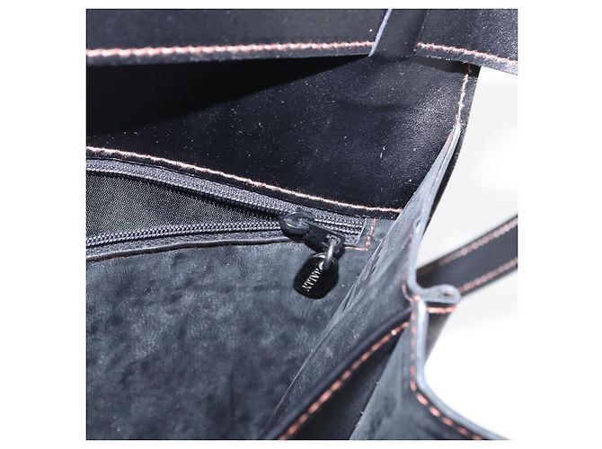 BALLY Borsa a Spalla in Pelle Nera Auth 160734 Nero - vista 22