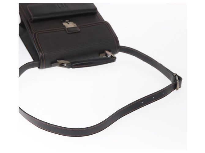 BALLY Borsa a Spalla in Pelle Nera Auth 160734 Nero - vista 8