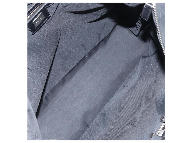 FENDI Tote Bag Nylon Schwarz Silber Auth 160965 - Ansicht 11