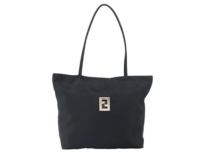 FENDI Tote Bag Nylon Schwarz Silber Auth 160965 - Ansicht 13