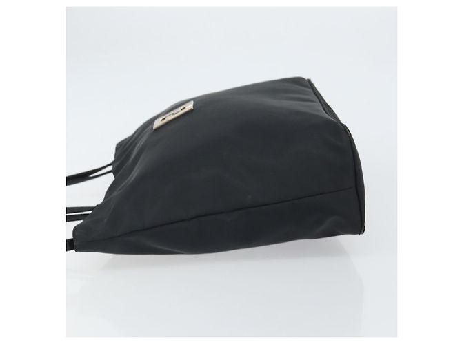 FENDI Tote Bag Nylon Schwarz Silber Auth 160965 - Ansicht 4