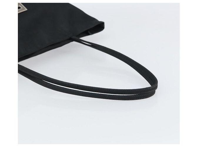 FENDI Tote Bag Nylon Schwarz Silber Auth 160965 - Ansicht 7