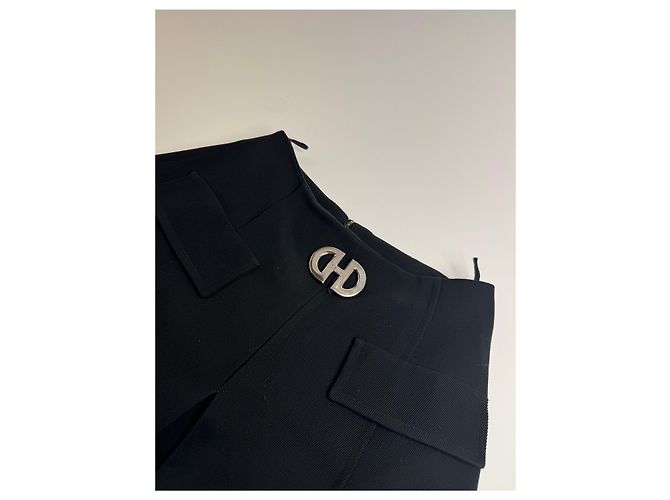 Céline Gonna Vintage Celine Paris Nera M Nero - vista 5